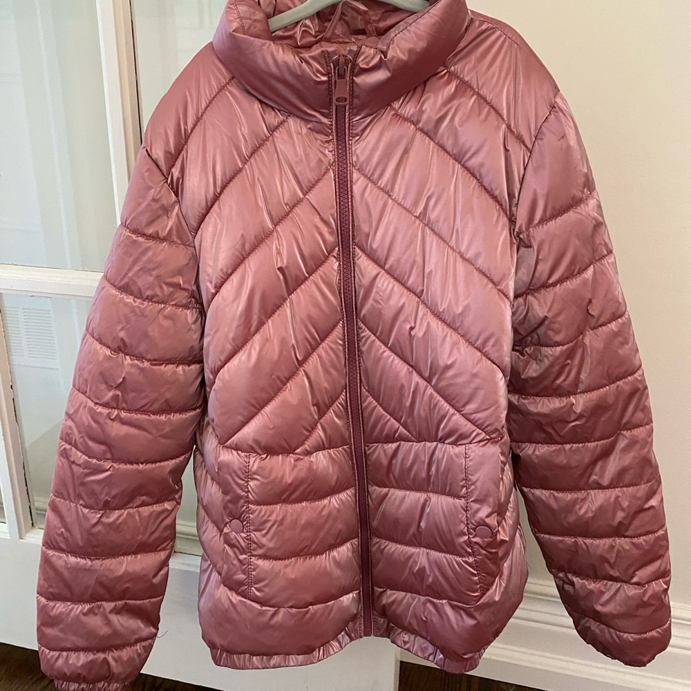 Pink girls Zara puffer jacket, size 11-12 years